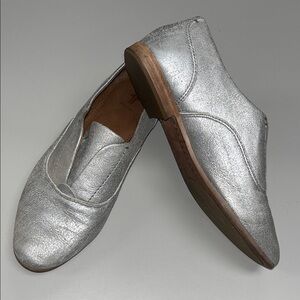 Frye Silver Loafers size 5.5